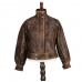 Laverapelle Women's Genuine Cow Ruboff Bomber Leather Jacket (Black, Bomber Jacket) - 2621006