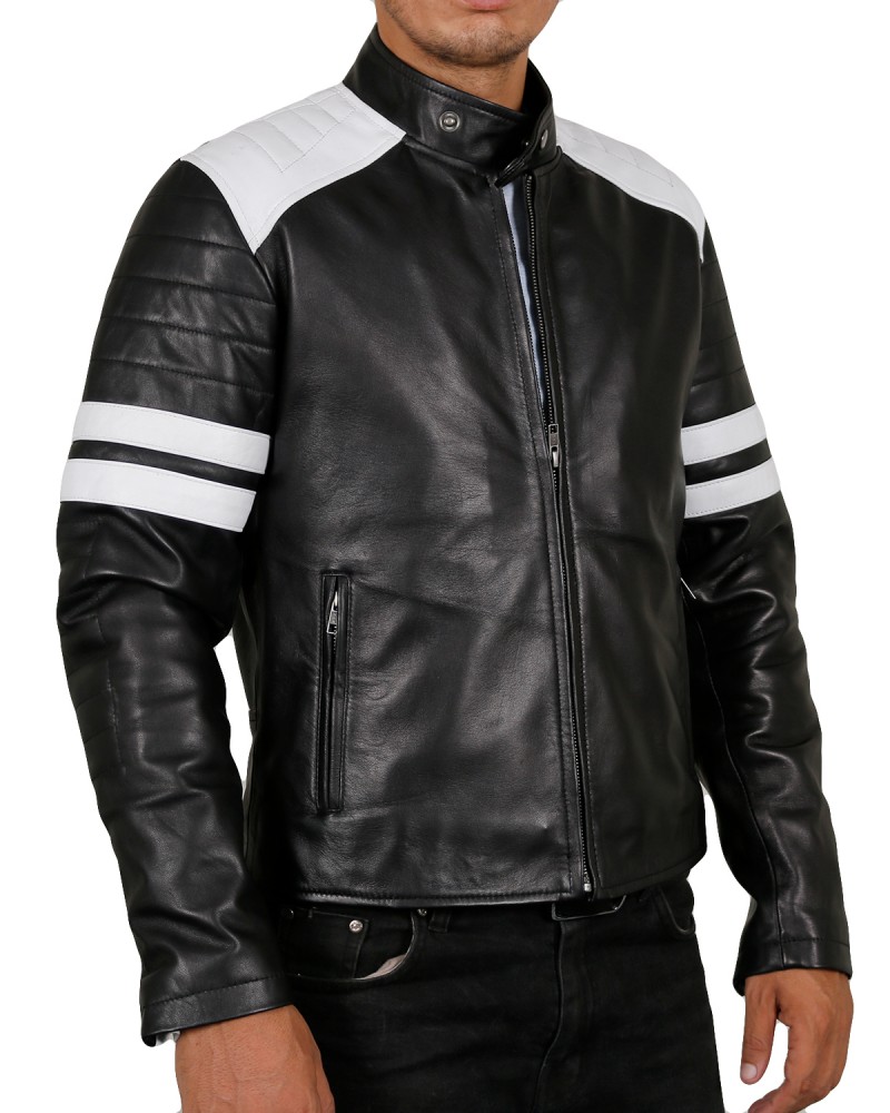 Laverapelle Men's Genuine Lambskin Leather Jacket (Racer Jacket) - 1501005