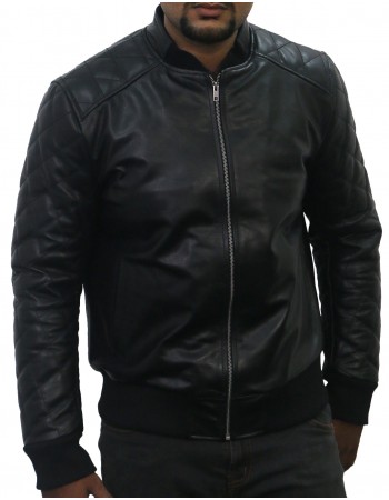 Laverapelle Men's Genuine Lambskin Leather Jacket (Bomber Jacket) - 1501015