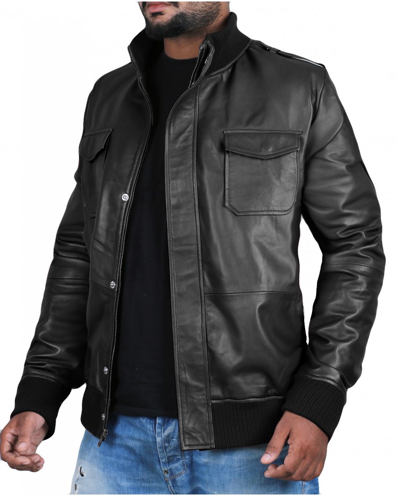 Laverapelle Men's Genuine Lambskin Leather Jacket (Bomber Jacket) - 1501019 Laverapelle Men's Genuine Lambskin Leather Jacket (Bomber Jacket) - 1501019