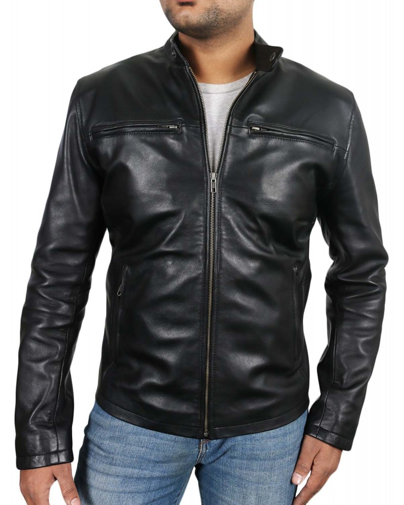 Laverapelle Men's Genuine Lambskin Leather Jacket (Racer Jacket) - 1501021 Laverapelle Men's Genuine Lambskin Leather Jacket (Racer Jacket) - 1501021