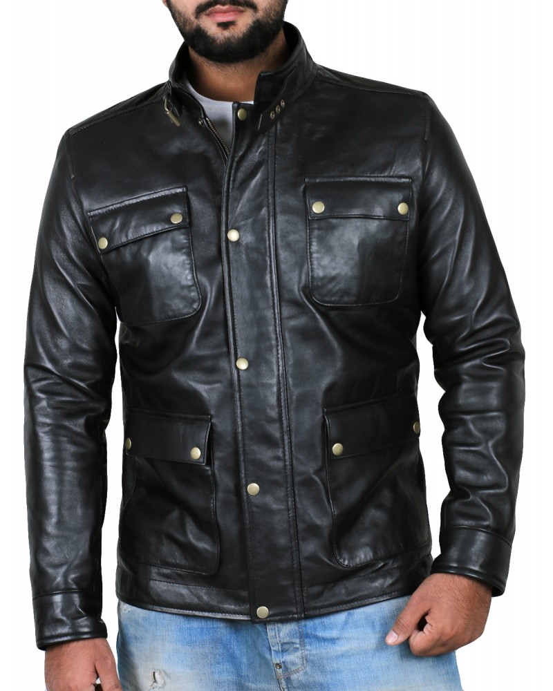 Laverapelle Men's Genuine Lambskin Leather Jacket (Officer Jacket) - 1501024 Laverapelle Men's Genuine Lambskin Leather Jacket (Officer Jacket) - 1501024