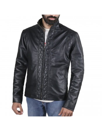 Laverapelle Men's Genuine Lambskin Leather Jacket (Fencing Jacket) - 1501071