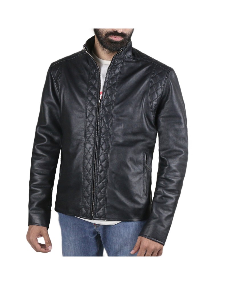 Laverapelle Men's Genuine Lambskin Leather Jacket (Fencing Jacket) - 1501071