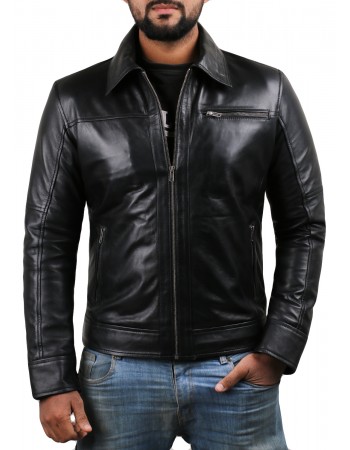 Laverapelle Men's Genuine Lambskin Leather Jacket (Classic Jacket) - 1501091