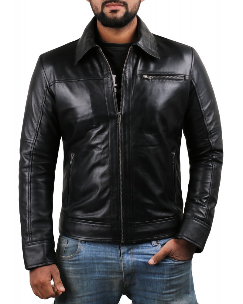 Laverapelle Men's Genuine Lambskin Leather Jacket (Classic Jacket) - 1501091