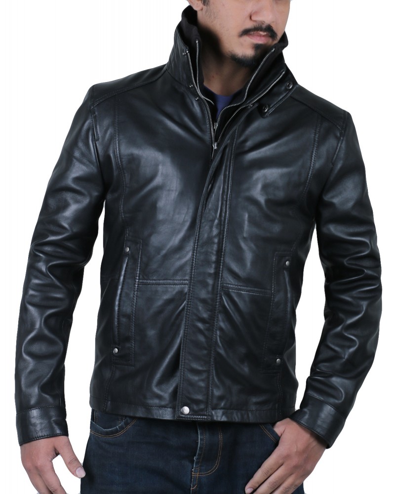 Laverapelle Men's Genuine Lambskin Leather Jacket (Classic Jacket) - 1501105