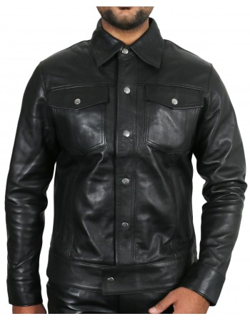 Laverapelle Men's Genuine Lambskin Leather Jacket (Officer Jacket) - 1501132