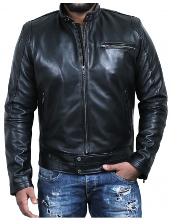 Laverapelle Men's Genuine Lambskin Leather Jacket (Racer Jacket) - 1501165