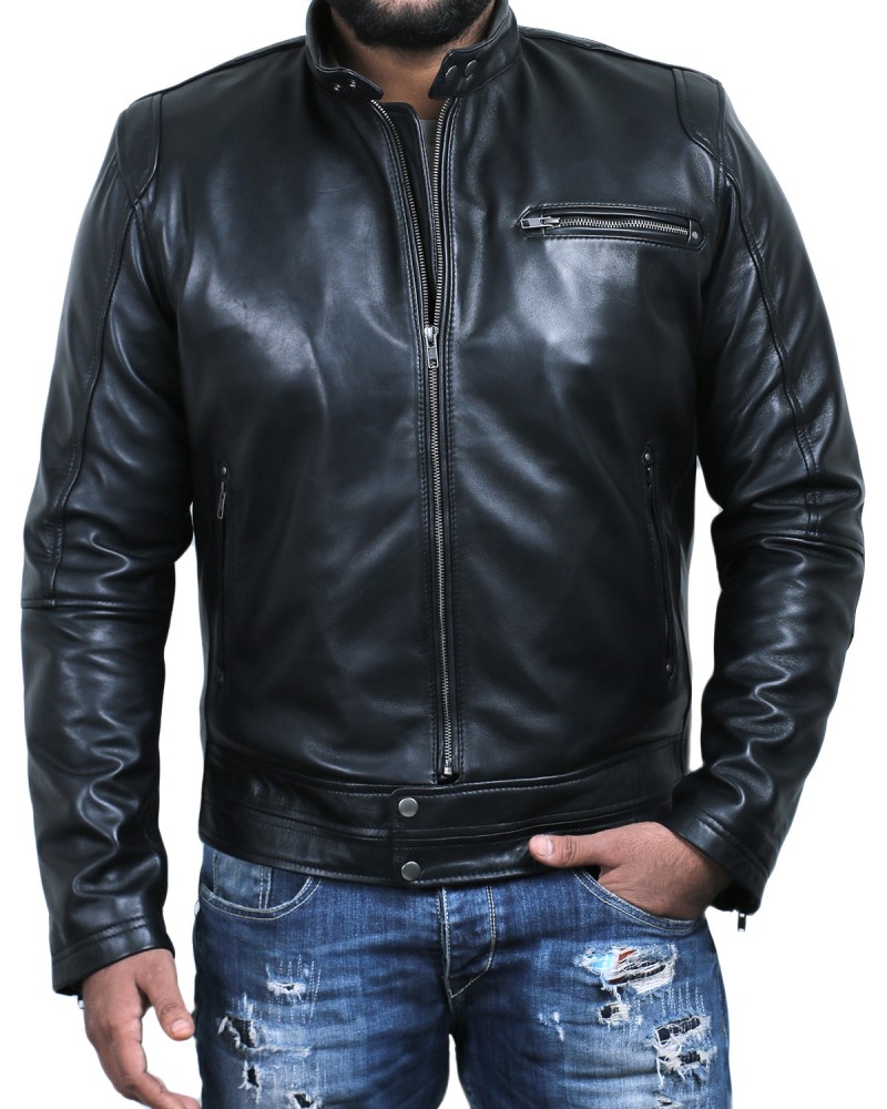 Laverapelle Men's Genuine Lambskin Leather Jacket (Racer Jacket) - 1501165 Laverapelle Men's Genuine Lambskin Leather Jacket (Racer Jacket) - 1501165