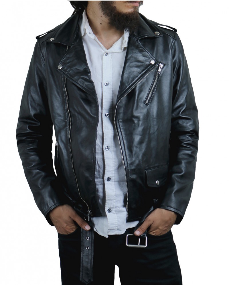 Laverapelle Men's Genuine Lambskin Leather Jacket (Moto Jacket) - 1501177