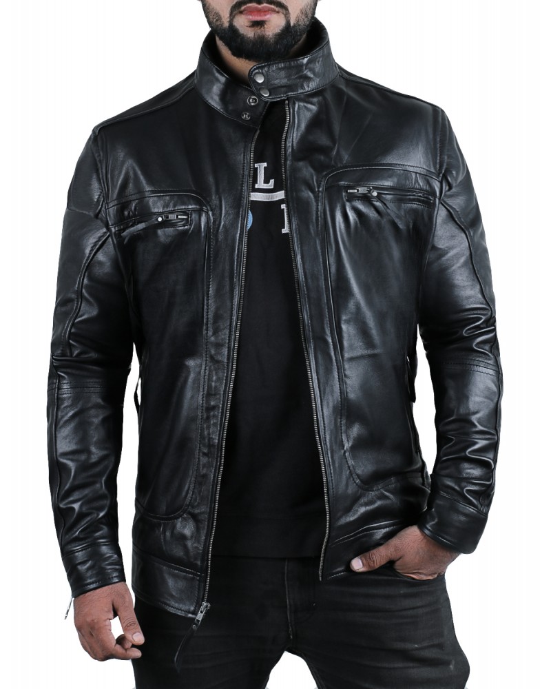 Laverapelle Men's Genuine Lambskin Leather Jacket (Classic Jacket) - 1501196
