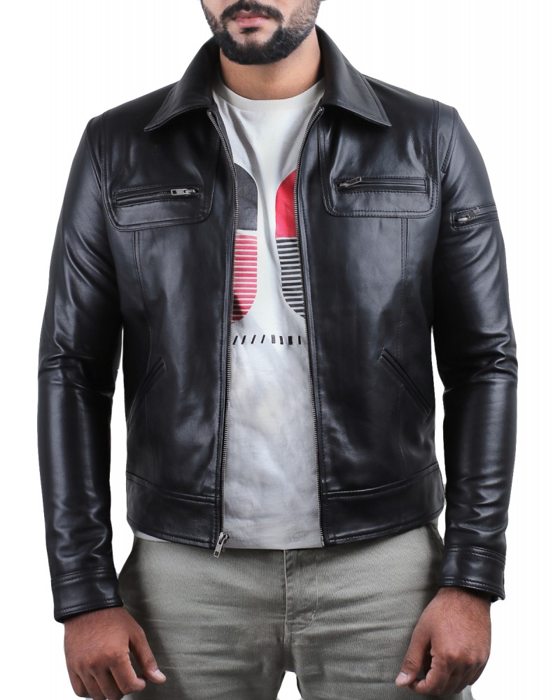 Laverapelle Men's Genuine Lambskin Leather Jacket (Aviator Jacket) - 1501200