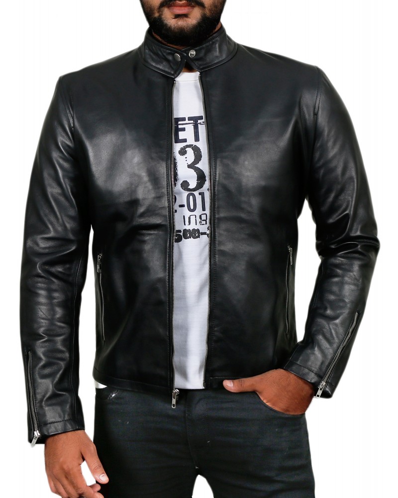 Laverapelle Men's Genuine Lambskin Leather Jacket (Racer Jacket) - 1501203 Laverapelle Men's Genuine Lambskin Leather Jacket (Racer Jacket) - 1501203