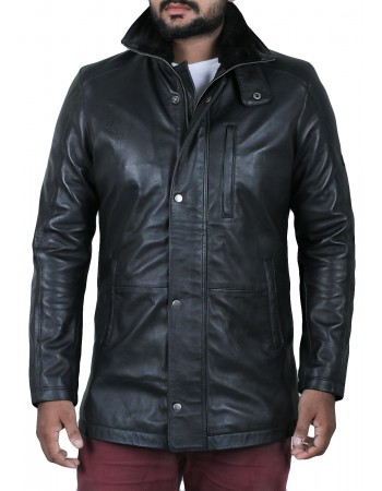 Laverapelle Men's Genuine Lambskin Leather Coat (Long Coat) - 1502208 Laverapelle Men's Genuine Lambskin Leather Coat (Long Coat) - 1502208