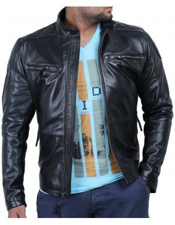 Laverapelle Men's Genuine Lambskin Leather Jacket (Fencing Jacket) - 1501225