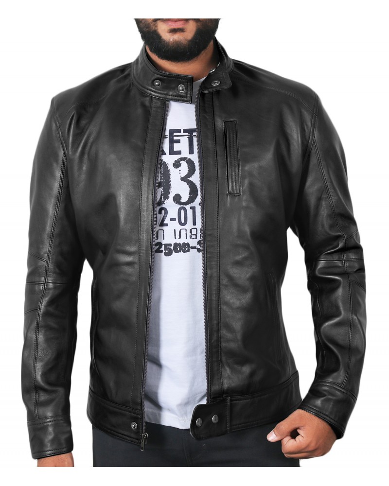 Laverapelle Men's Genuine Lambskin Leather Jacket (Classic Jacket) - 1501248