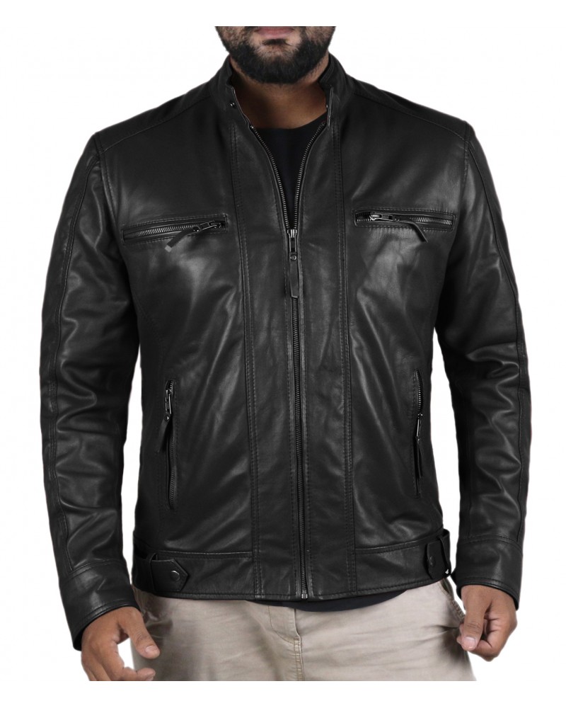 Laverapelle Men's Genuine Lambskin Leather Jacket (Fencing Jacket) - 1501266 Laverapelle Men's Genuine Lambskin Leather Jacket (Fencing Jacket) - 1501266