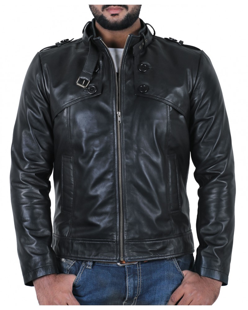 Laverapelle Men's Genuine Lambskin Leather Jacket (Fencing Jacket) - 1501303 Laverapelle Men's Genuine Lambskin Leather Jacket (Fencing Jacket) - 1501303