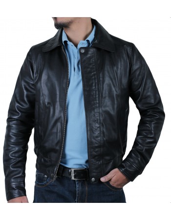 Laverapelle Men's Genuine Lambskin Leather Jacket (Aviator Jacket) - 1501305