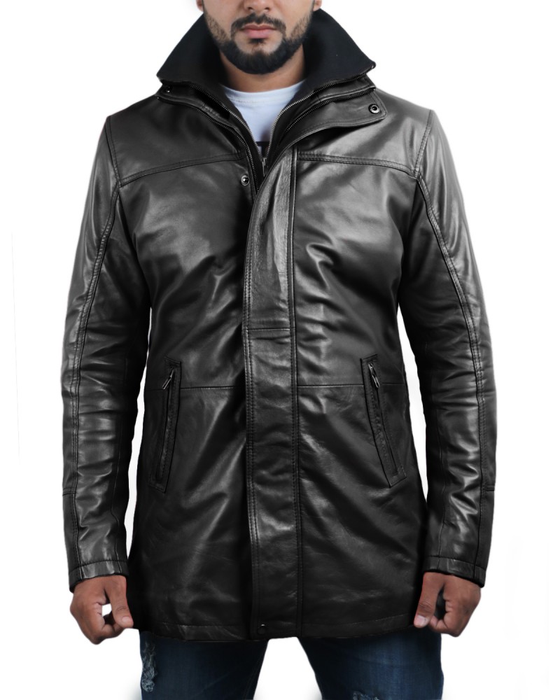 Laverapelle Men's Genuine Lambskin Leather Coat (Long Coat) - 1502346 Laverapelle Men's Genuine Lambskin Leather Coat (Long Coat) - 1502346