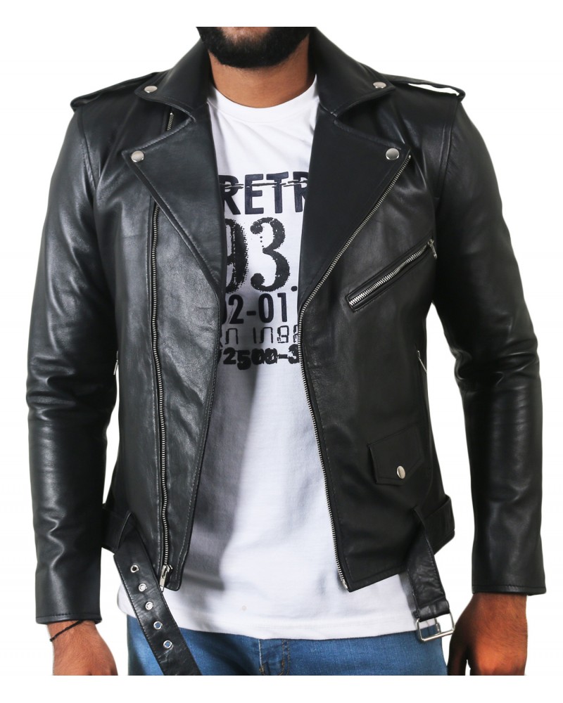 Laverapelle Men's Genuine Lambskin Leather Jacket (Double Rider Jacket) - 1501398