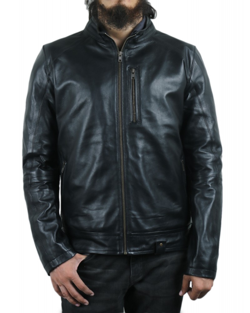 Laverapelle Men's Genuine Lambskin Leather Jacket (Racer Jacket) - 1501411