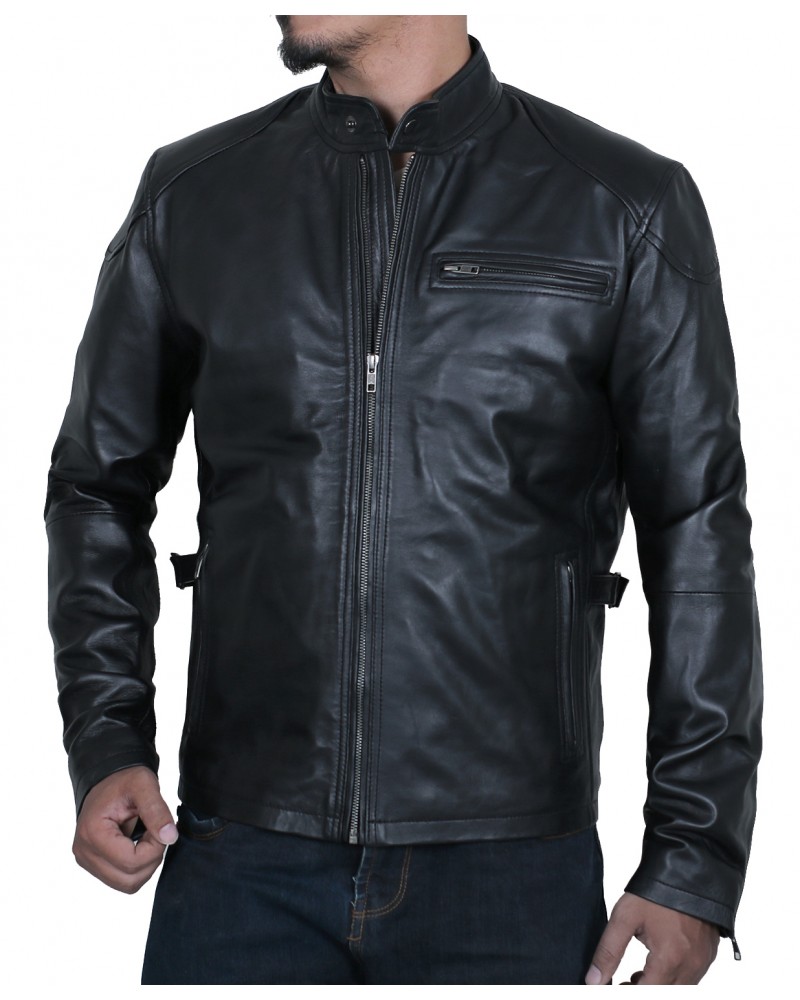 Laverapelle Men's Genuine Lambskin Leather Jacket (Racer Jacket) - 1501472