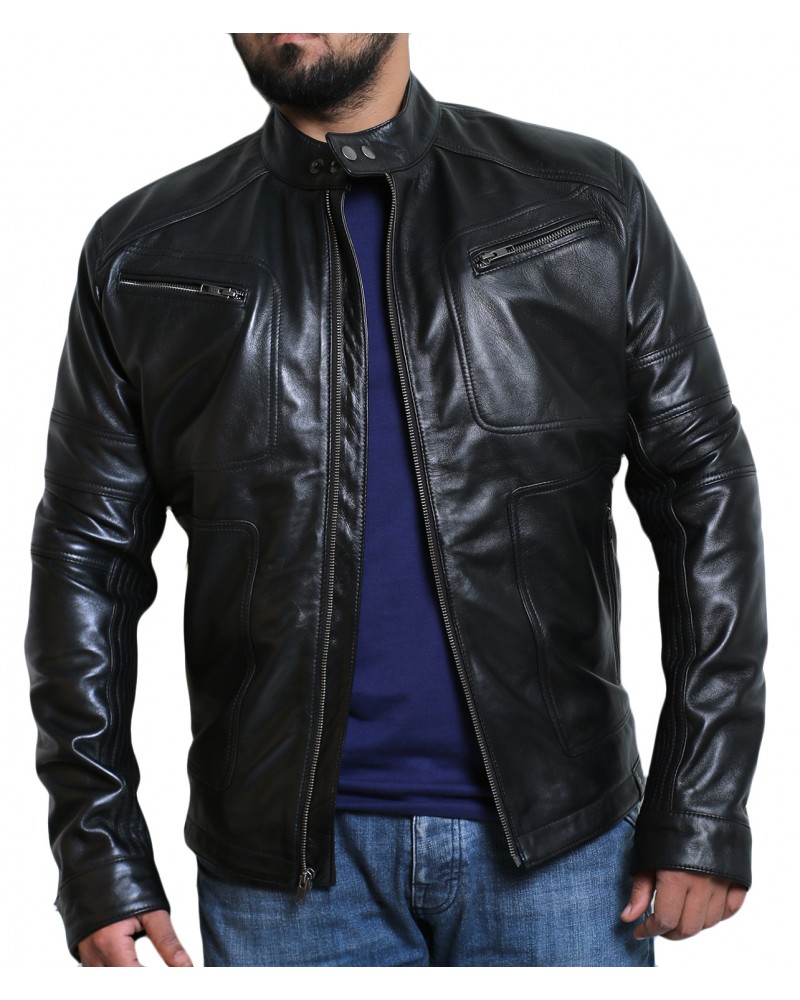 Laverapelle Men's Genuine Lambskin Leather Jacket (Racer Jacket) - 1501476 Laverapelle Men's Genuine Lambskin Leather Jacket (Racer Jacket) - 1501476