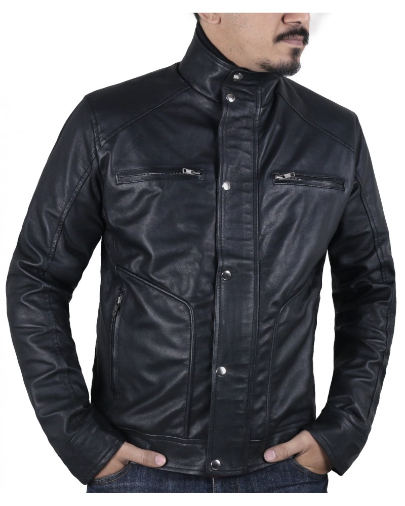 Laverapelle Men's Genuine Lambskin Leather Jacket (Fencing Jacket) - 1501482 Laverapelle Men's Genuine Lambskin Leather Jacket (Fencing Jacket) - 1501482