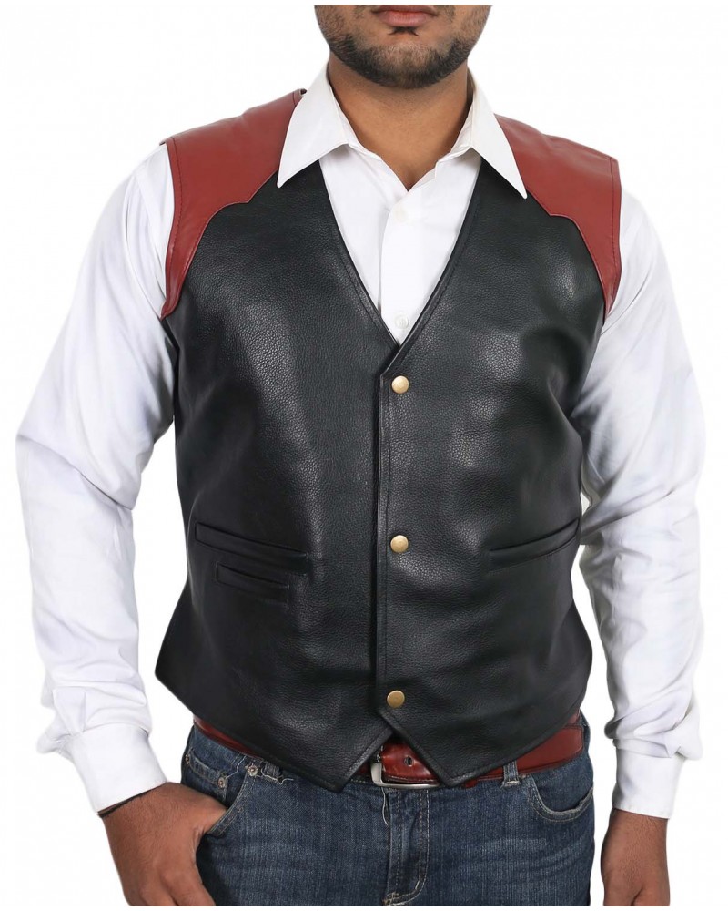 Laverapelle Men's Genuine Lambskin Leather Waist (Biker Vest) - 1503537 Laverapelle Men's Genuine Lambskin Leather Waist (Biker Vest) - 1503537