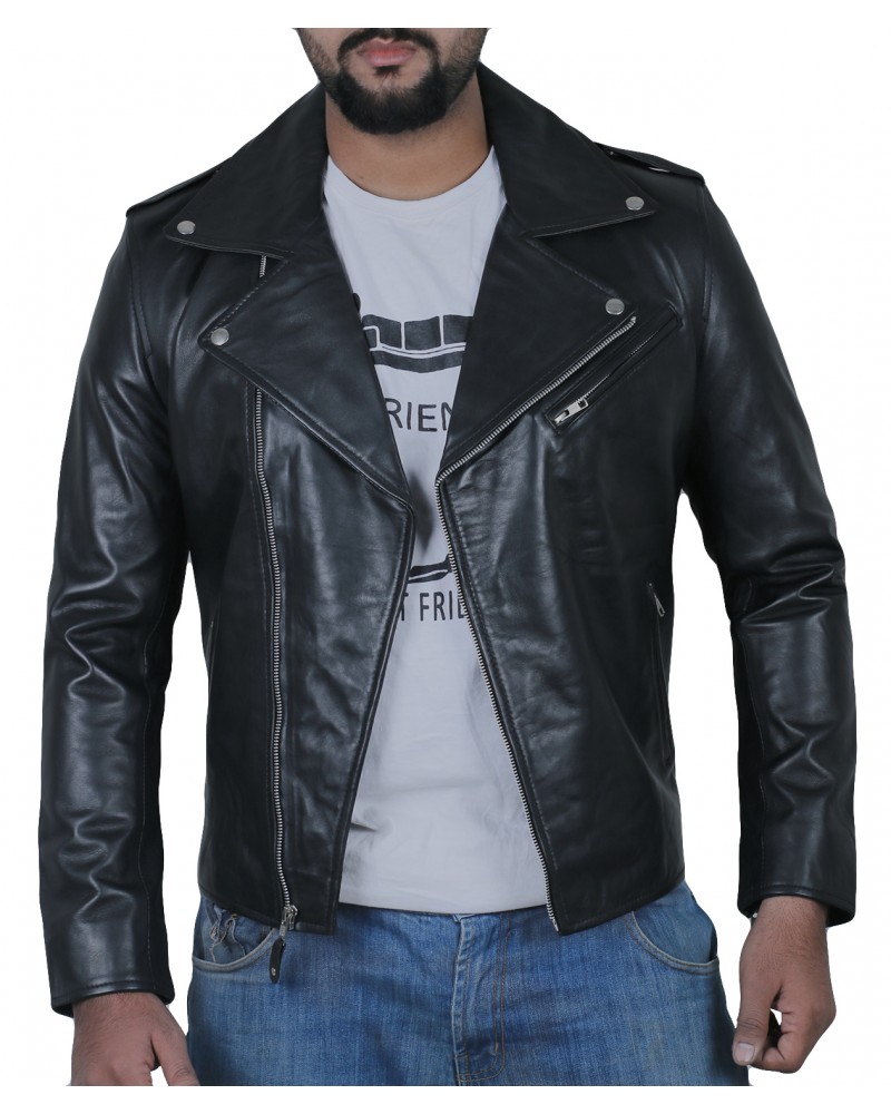 Laverapelle Men's Genuine Cowhide Leather Jacket (Double Rider Jacket) - 1501546