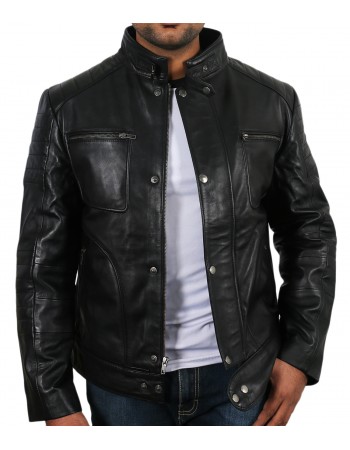 Laverapelle Men's Genuine Lambskin Leather Jacket (Fencing Jacket) - 1501573 Laverapelle Men's Genuine Lambskin Leather Jacket (Fencing Jacket) - 1501573