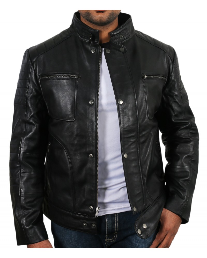 Laverapelle Men's Genuine Lambskin Leather Jacket (Fencing Jacket) - 1501573 Laverapelle Men's Genuine Lambskin Leather Jacket (Fencing Jacket) - 1501573