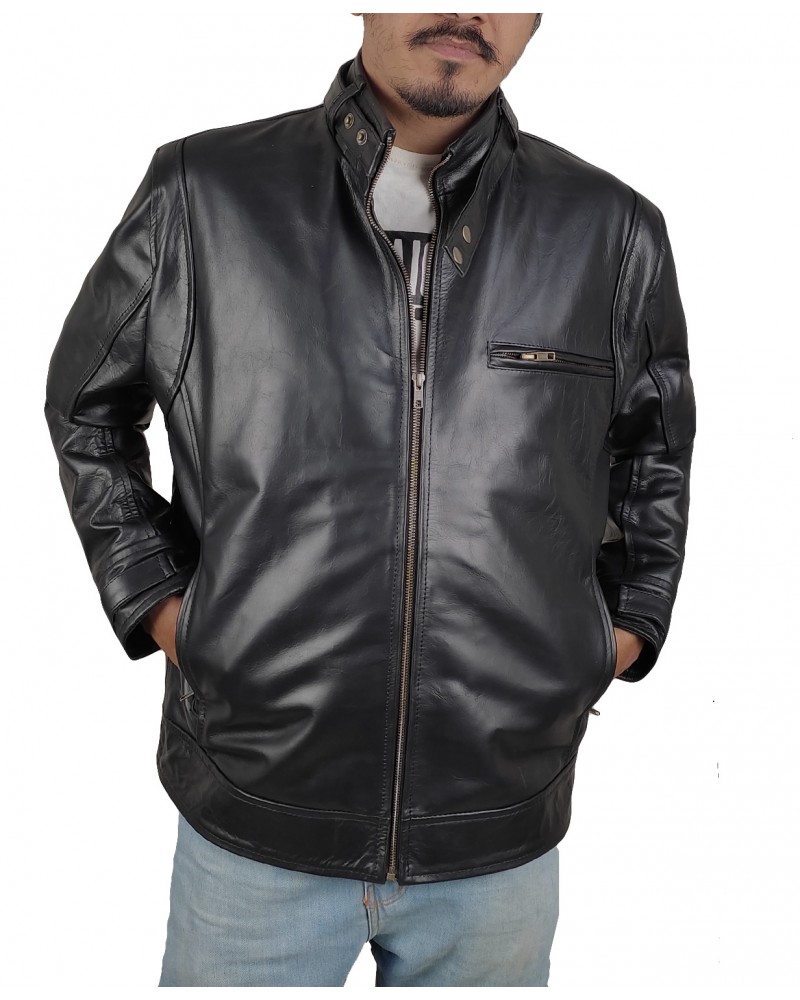 Laverapelle Men's Genuine Cowhide Leather Jacket (Fencing Jacket) - 1501582