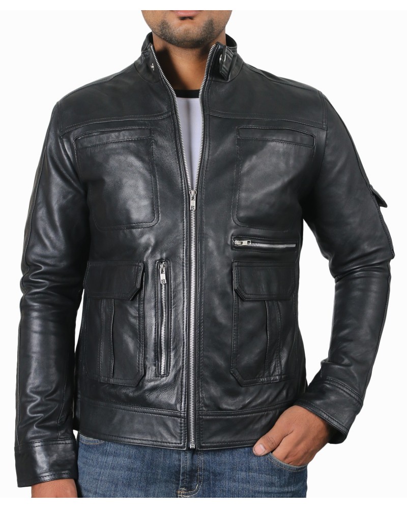 Laverapelle Men's Genuine Cowhide Leather Jacket (Officer Jacket) - 1501593 Laverapelle Men's Genuine Cowhide Leather Jacket (Officer Jacket) - 1501593
