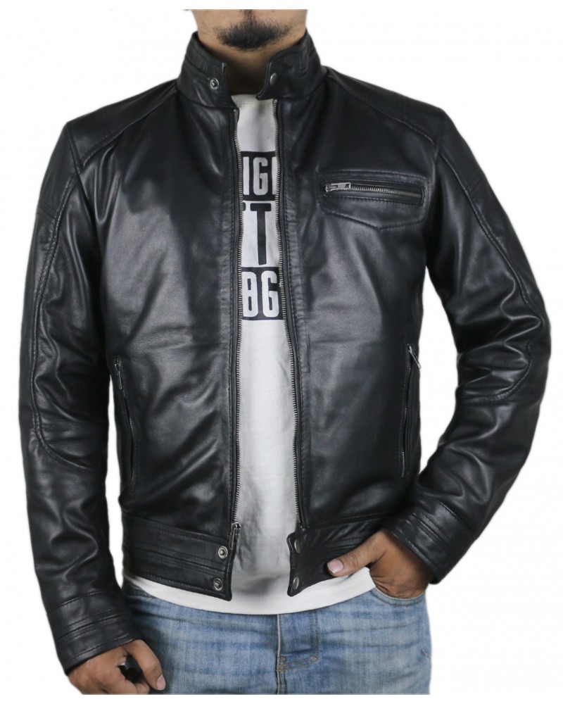 Laverapelle Men's Genuine Lambskin Leather Jacket (Racer Jacket) - 1501604 Laverapelle Men's Genuine Lambskin Leather Jacket (Racer Jacket) - 1501604
