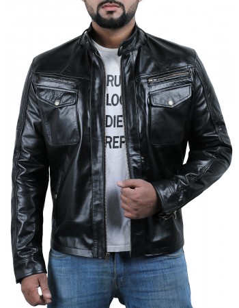 Laverapelle Men's Genuine Cowhide Leather Jacket (Officer Jacket) - 1501608 Laverapelle Men's Genuine Cowhide Leather Jacket (Officer Jacket) - 1501608