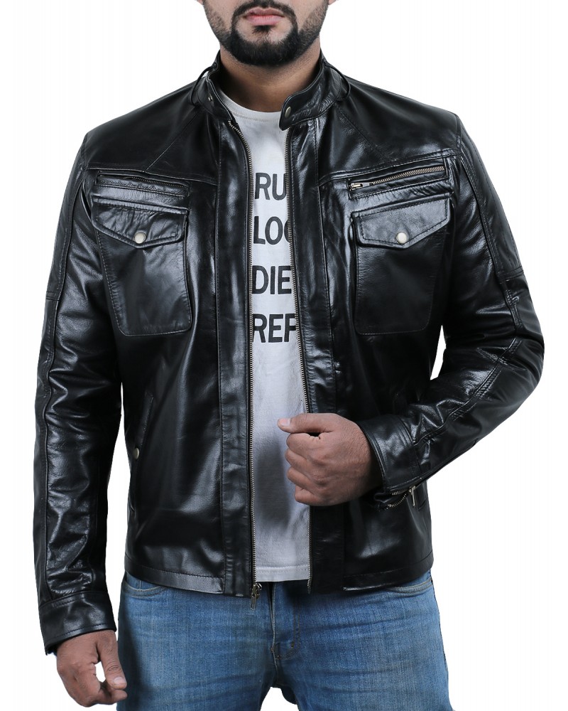 Laverapelle Men's Genuine Cowhide Leather Jacket (Officer Jacket) - 1501608 Laverapelle Men's Genuine Cowhide Leather Jacket (Officer Jacket) - 1501608