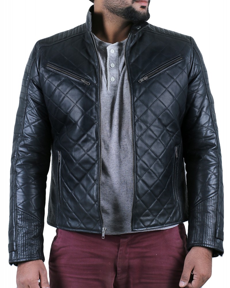 Laverapelle Men's Genuine Lambskin Leather Jacket (Fencing Jacket) - 1501615