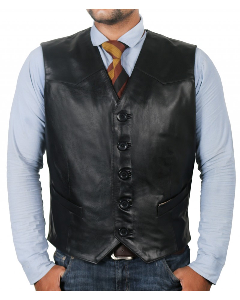 Laverapelle Men's Genuine Lambskin Leather Waist (Biker Vest) - 1503639 Laverapelle Men's Genuine Lambskin Leather Waist (Biker Vest) - 1503639
