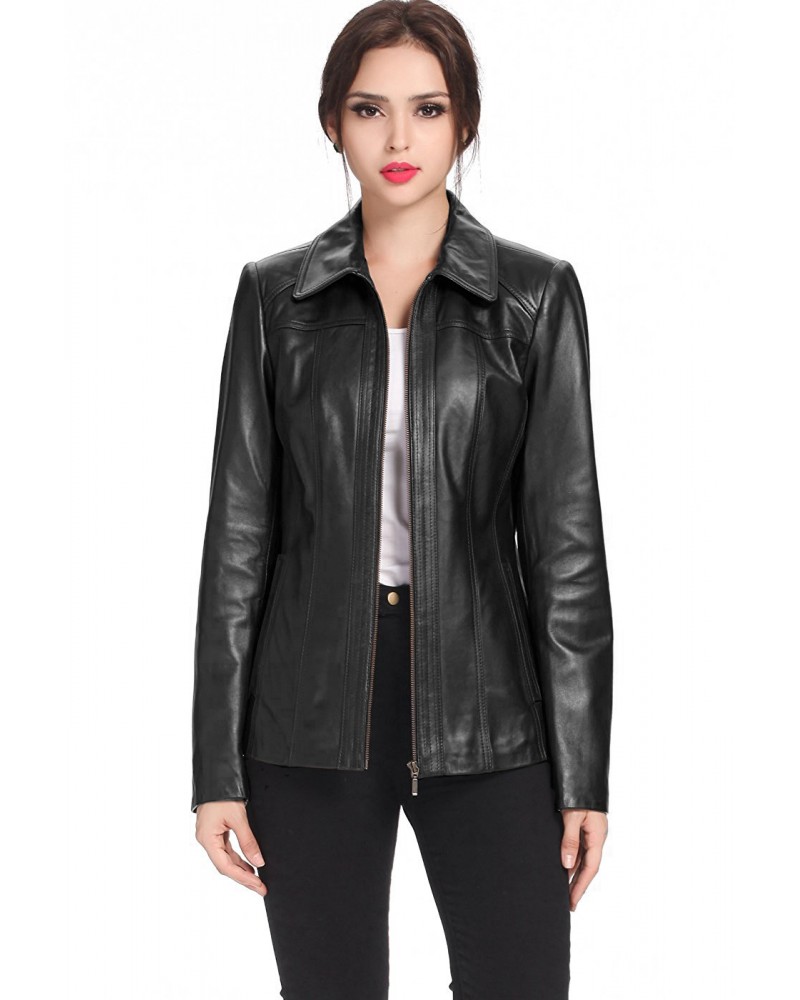 Laverapelle Women's Genuine Lambskin Leather Jacket (Classic Jacket) - 1521660