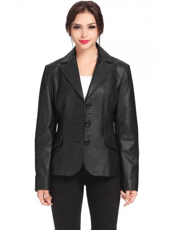 Laverapelle Women's Genuine Lambskin Leather Coat (Officer Coat) - 1521662 Laverapelle Women's Genuine Lambskin Leather Coat (Officer Coat) - 1521662