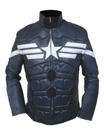 Laverapelle Men's Captain America 2014 Winter Motorbike Leather Jacket (Fencing Jacket) - 1501769 Laverapelle Men's Captain America 2014 Winter Motorbike Leather Jacket (Fencing Jacket) - 1501769