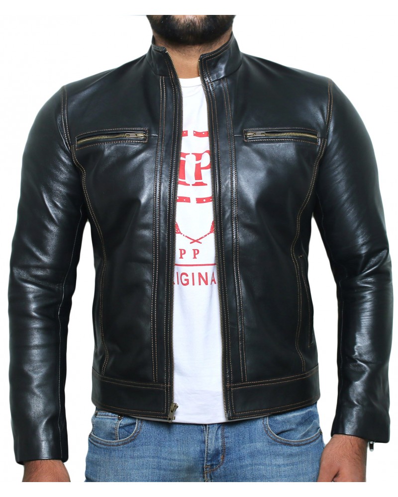 Laverapelle Men's Rock Star/Motorbike Fashion Genuine Leather Jacket (Racer Jacket) - 1501805 Laverapelle Men's Rock Star/Motorbike Fashion Genuine Leather Jacket (Racer Jacket) - 1501805