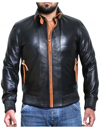 Laverapelle Men's Genuine Lambskin Leather Jacket (Bomber Jacket) - 1501813 Laverapelle Men's Genuine Lambskin Leather Jacket (Bomber Jacket) - 1501813