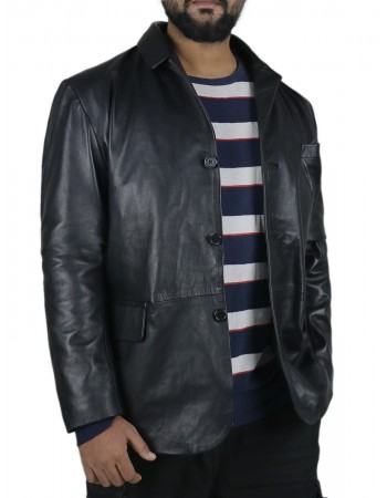 Laverapelle Men's Genuine Lambskin Leather Coat (Blazer Coat) - 1502834