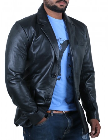 Laverapelle Men's Genuine Lambskin Leather Jacket (Blazer Jacket) - 1501836