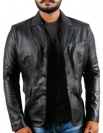 Laverapelle Men's Genuine Lambskin Leather Jacket (Blazer Jacket) - 1501837