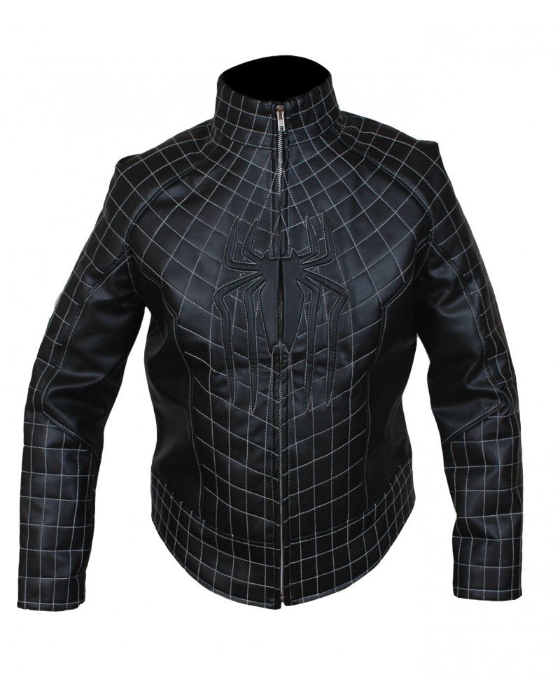 Laverapelle Men's The Amazing Spider Man 2 Faux Leather Costume Jacket in Black (Fencing Jacket) - 1501785